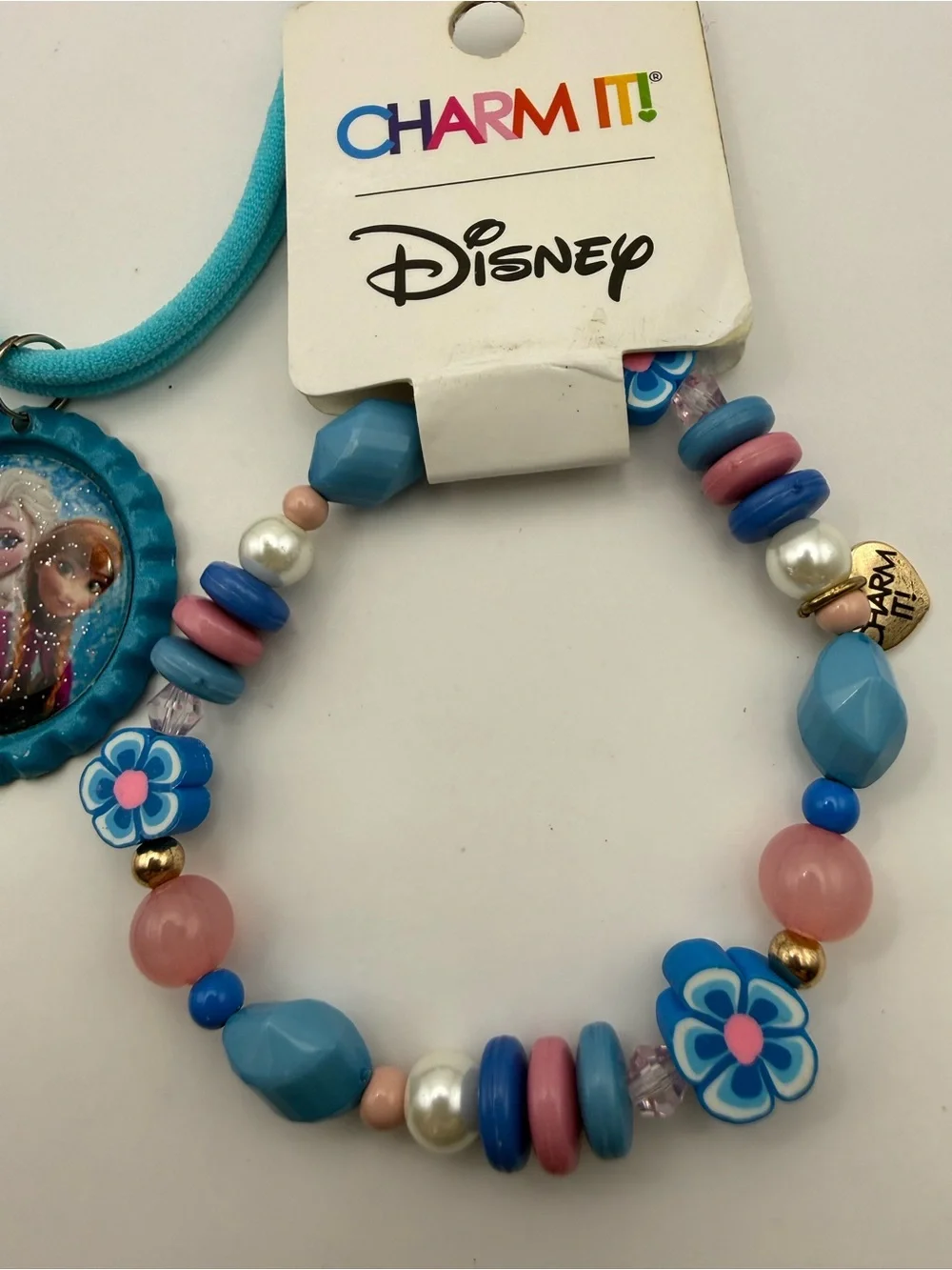 Kids Disney Frozen Bracelet Set Elsa & Anna Colorful Beads Lot of (3) Charm It!